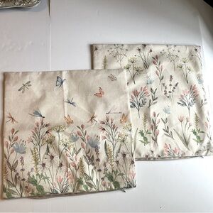 Spring wildflower pillow covers 17”